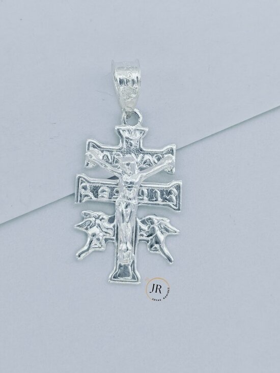 Joyas Ramirez Jewelry - 19x13mm Caravaca Cross Pendant 925 Sterling Silver Protection Crucifix